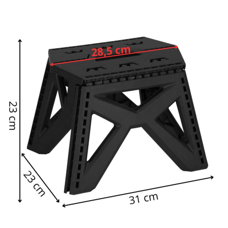 Scaun inaltator multifunctional tip scara, 100 kg, compact, cu maner, 23x31x23 cm, negru [2]