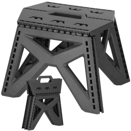 Scaun inaltator multifunctional tip scara, 100 kg, compact, cu maner, 32x30x23 cm, gri [3]