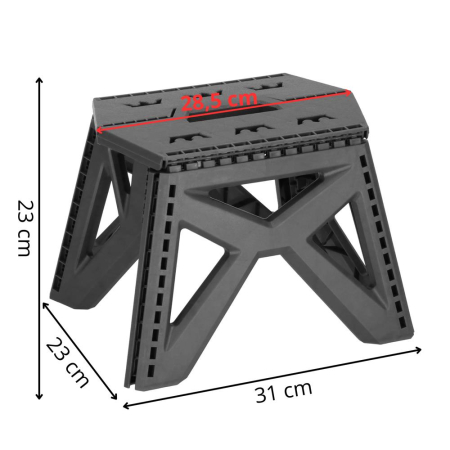 Scaun inaltator multifunctional tip scara, 100 kg, compact, cu maner, 32x30x23 cm, gri [2]