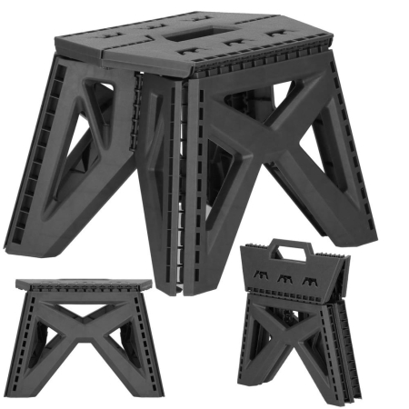 Scaun inaltator multifunctional tip scara, 100 kg, compact, cu maner, 32x30x23 cm, gri [5]