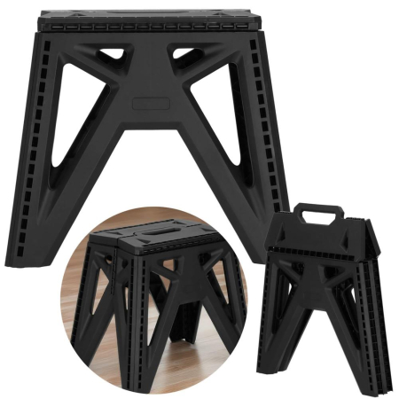Scaun inaltator multifunctional tip scara, 150 kg, compact, cu maner, 45x37x34 cm, negru [5]