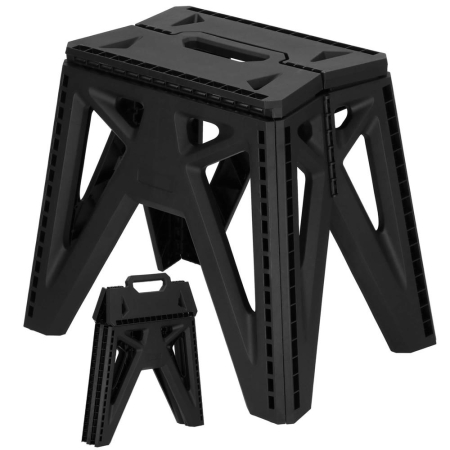 Scaun inaltator multifunctional tip scara, 150 kg, compact, cu maner, 45x37x34 cm, negru [6]