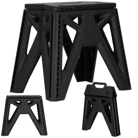 Scaun inaltator multifunctional tip scara, 150 kg, compact, cu maner, 45x37x34 cm, negru [3]