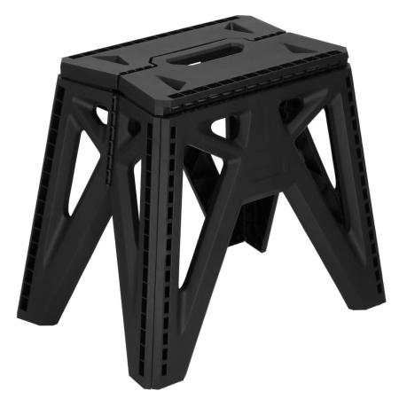 Baie - Scaun inaltator multifunctional tip scara, 150 kg, compact, cu maner, 45x37x34 cm, negru