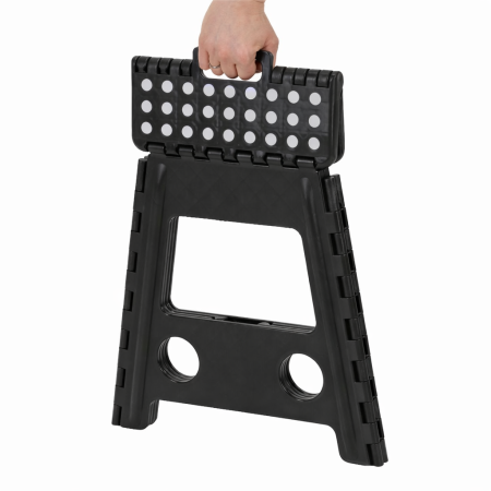 Scaun inaltator multifunctional tip scara, antiderapant, 39 cm, maxim 150 kg, negru [2]