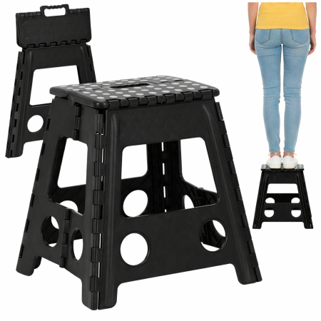 Scaun inaltator multifunctional tip scara, antiderapant, 39 cm, maxim 150 kg, negru [7]