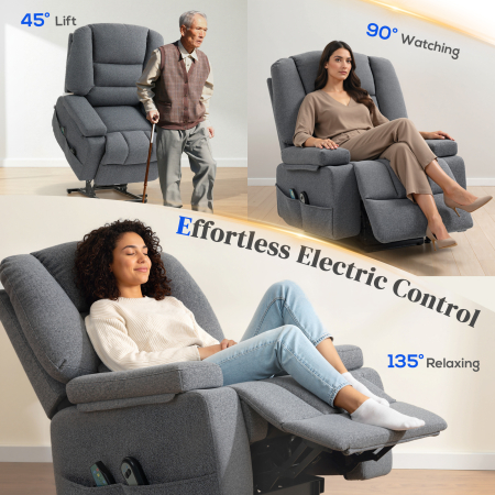  Scaun Masaj cu Ridicare - Vibratii, Caldura & Telecomanda [3]