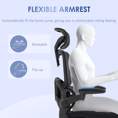  Scaun pentru Birou cu Spatar Inalt Reglabil [4]