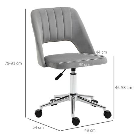  Scaun pentru Serviciu Ergonomic pentru Birou cu Inaltime Reglabila Gri [2]