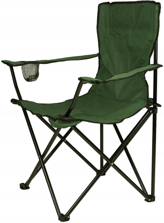 Scaun pliabil camping sau pescuit, suport pahar, verde [10]