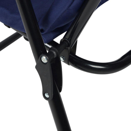 Scaun pliabil de gradina cu perna, structura metalica, 59x66x90 cm, albastru [3]