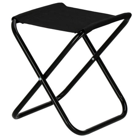 Scaun pliabil pentru camping sau pescuit, cadru metalic, maxim 100 kg, 26x26x34 cm, negru [7]
