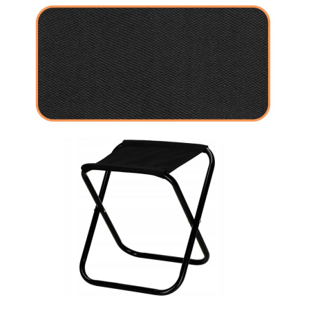 Scaun pliabil pentru camping sau pescuit, cadru metalic, maxim 100 kg, 26x26x34 cm, negru [6]