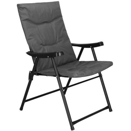 Gradina - Scaun pliabil pentru terasa sau camping, sezut si spatar cu burete, maxim 120kg, gri
