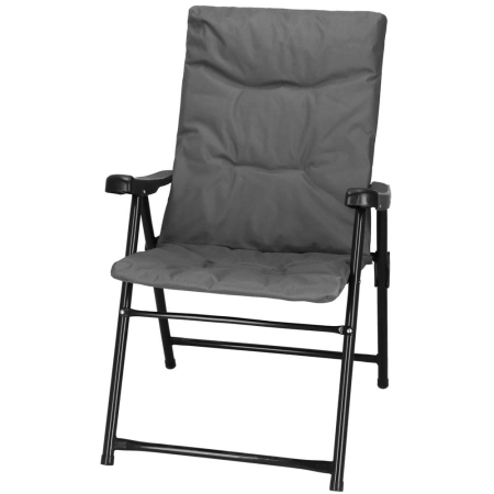 Scaun pliabil pentru terasa sau camping, sezut si spatar cu burete, maxim 120kg, gri [7]