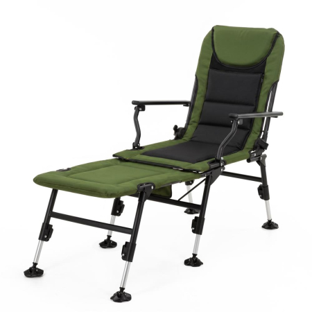 Scaun pliabil premium pentru pescuit sau camping cu suport pentru picioare, reglabil in 5 pozitii, picioare reglabile pe inaltime, 81x57x100 cm, 140 k [23]