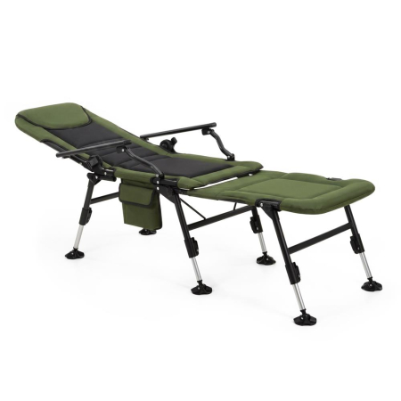Scaun pliabil premium pentru pescuit sau camping cu suport pentru picioare, reglabil in 5 pozitii, picioare reglabile pe inaltime, 81x57x100 cm, 140 k [22]