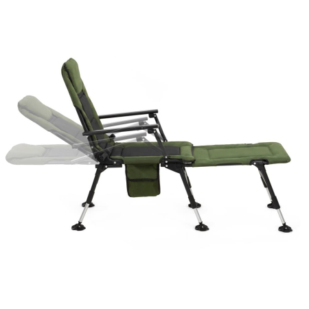 Scaun pliabil premium pentru pescuit sau camping cu suport pentru picioare, reglabil in 5 pozitii, picioare reglabile pe inaltime, 81x57x100 cm, 140 k [20]