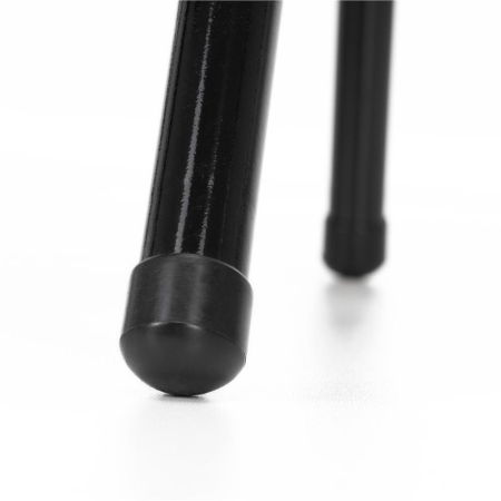 Scaun pliabil tapitat cu spatar, utilizare interior sau exterior, cadru metalic, 40x42x76 cm, maxim 120 kg, negru [18]