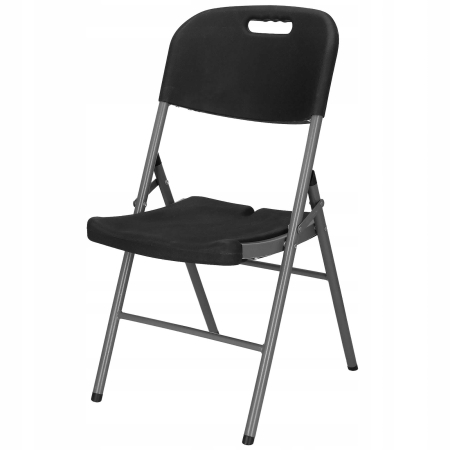 Bucatarie - Scaun pliant din plastic pentru catering sau terasa, sarcina 150kg, negru