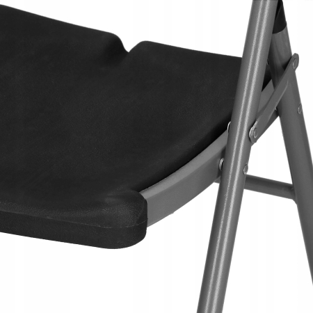 Scaun pliant din plastic pentru catering sau terasa, sarcina 150kg, negru [6]