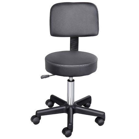 Mobila birou -  scaun rotativ, piele sintetica, 35x42-54cm, negru