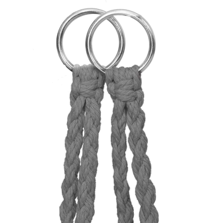 Scaun rotund Sersimo tip leagan suspendat cu perna Confort Plus casa sau gradina, gri inchis [4]