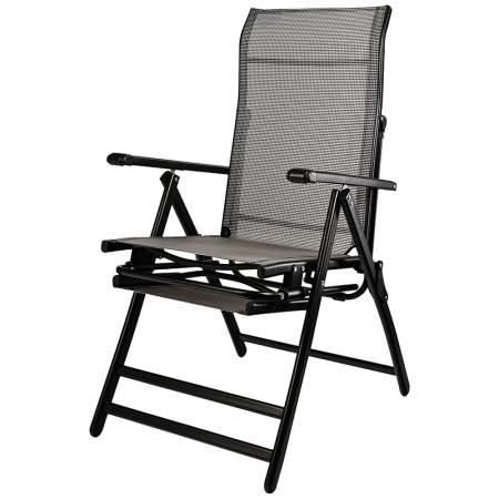Scaun si sezlong pliabil 2 in 1 pentru gradina, cu suport pentru picioare, reglabil in 5 pozitii, 53x70x107 cm, gri [2]