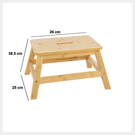 Scaunel 5Five bambus 1 treapta, 26x25x38 cm, bej [2]