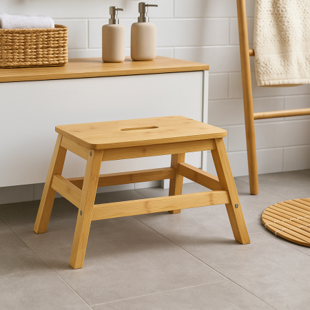 Scaunel 5Five bambus 1 treapta, 26x25x38 cm, bej [3]