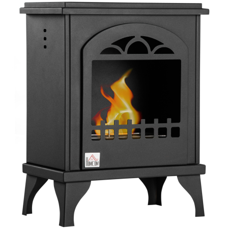 Instalatii sanitare, termice & climatizare -  semineu Bioetanol - Metalic, Ardere 3h, 41×25×54 cm Negru
