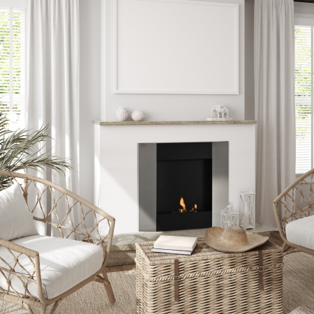  Semineu Bioetanol pentru Perete Rezervor de 0,7L Acoperire 20m² 72x11x72cm [1]