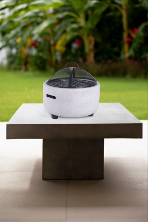 Semineu exterior terasa sau gradina din placa de magneziu, cu grill gratar D44 cm, aparator scantei si capac, 43x43x39 cm [2]