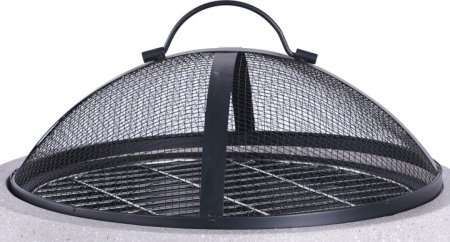 Semineu exterior terasa sau gradina din placa de magneziu, cu grill gratar D44 cm, aparator scantei si capac, 43x43x39 cm [3]