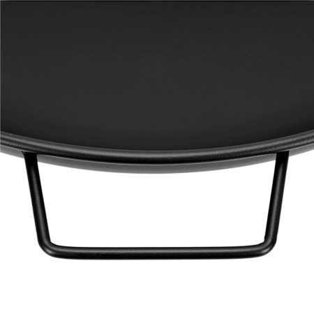 Semineu de exterior tip bol, focar cu manere laterale, din otel, 58x23 cm, negru [10]