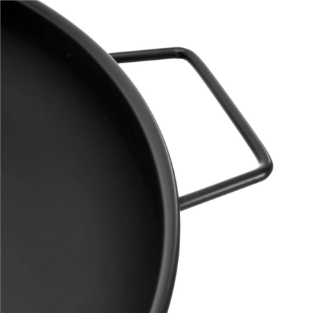 Semineu de exterior tip bol, focar cu manere laterale, din otel, 58x23 cm, negru [8]