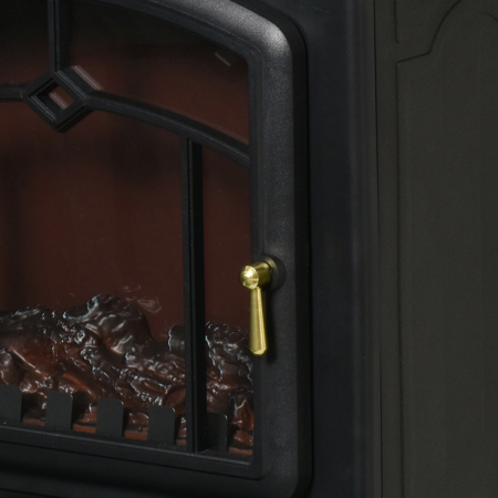  Semineu Electric cu Efect Flacara de Podea Putere 950W /1850W 42x28x54cm Negru [6]