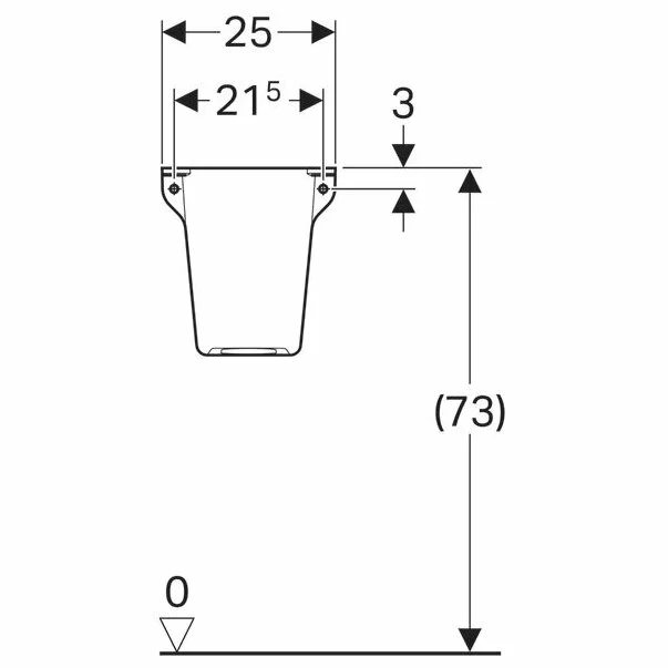 Semipiedestal pentru lavoar Geberit Selnova Square alb [2]