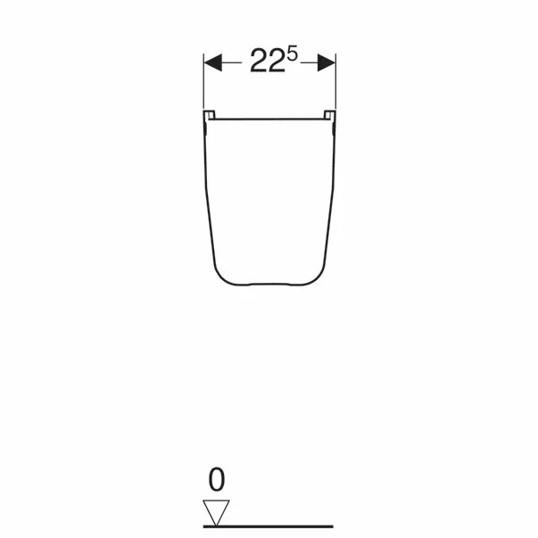 Semipiedestal pentru lavoar Geberit Smyle alb [1]