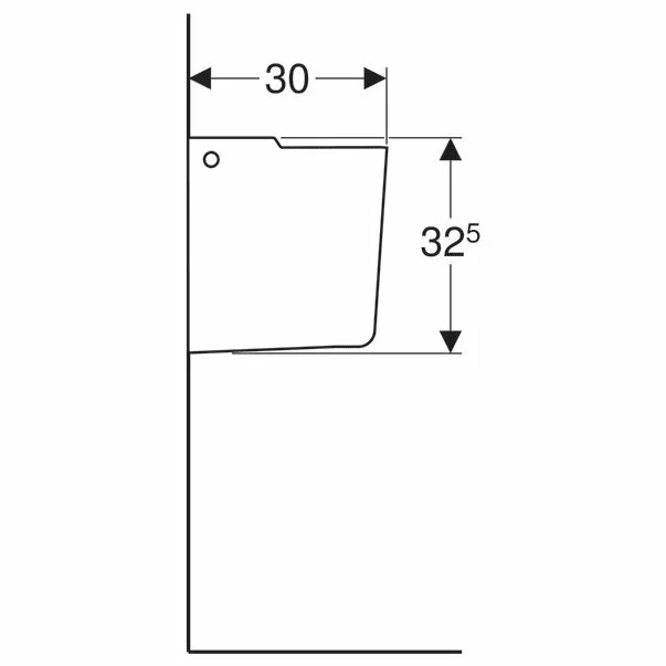Semipiedestal pentru lavoar Geberit Smyle alb [3]