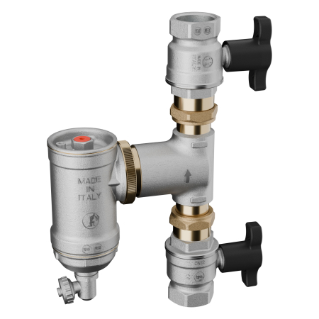 Incalzirea apei si a locuintei - Separator magnetic de impuritati Giacomini R146CKX017, 1 1/2", robineti cu maner tip T