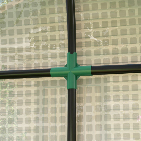  Sera de Gradina 2 m², 2 Usi Rulabile, Acoperire din PE 140g/m² Anti-UV, 2x1x1.78m, Alba [7]