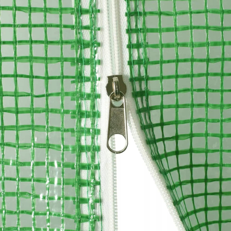 Sera gradina tip tunel 200x200x200 cm, folie PE 140g/m2 UV4, ferestre cu plase tantari, usa fermoar, 4 mp, verde [8]