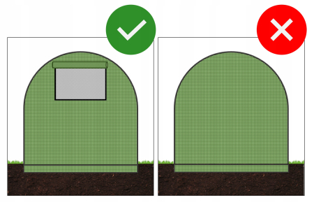 Sera gradina tip tunel 250x400x200 cm, folie PE 140g/m2 UV4, 4 segmente, 8 ferestre rulante, usa blocabila, 10 mp, verde [5]