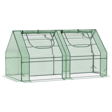 Gradina & balcon -  sera din otel, copertina PE 180x90x90 cm, verde