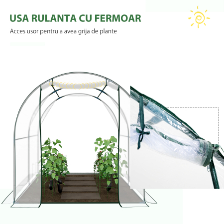 sera gradina tip tunel din PVC, 250x200x200 cm [5]