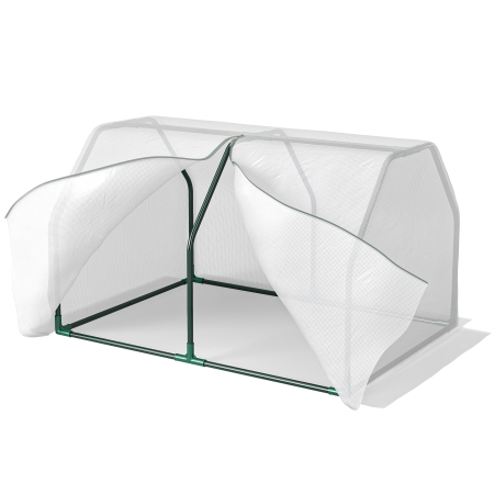 Gradina & balcon -  Sera Mini pentru Gradina si Balcon din Plastic PE si Otel, cu inchidere cu Fermoar, 99x71x60 cm