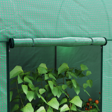  Sera pentru gradina 2 m² dim. 2L x 1l x 1,78H m 2 Usi cu fermoar rulante Otel PE inalta densitate 140 g/m² Anti-UV verde [7]
