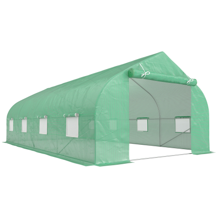 Prelate, pavilioane, umbrele terasa - , sera pentru gradina cu acoperis, 6x3x2, verde | Aosom Ro