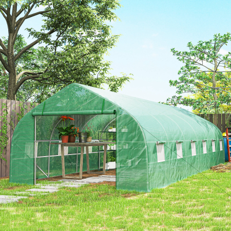  Sera Tunel Gradina - PE, Usa cu Fermuar & Ferestre Ventilatie [8]